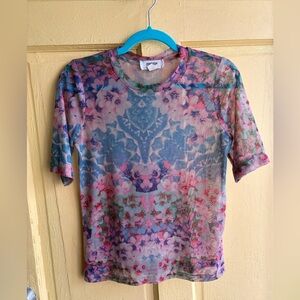 Porridge (Anthropologie) Sheer Floral Top